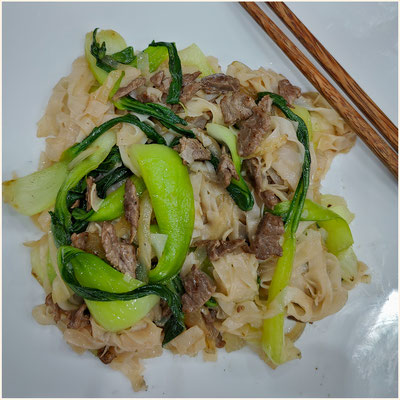 Hanoi - kulinarisch: Fried Noodles mit Rindfleisch