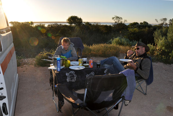 auf dem Campingplatz Baird Bay