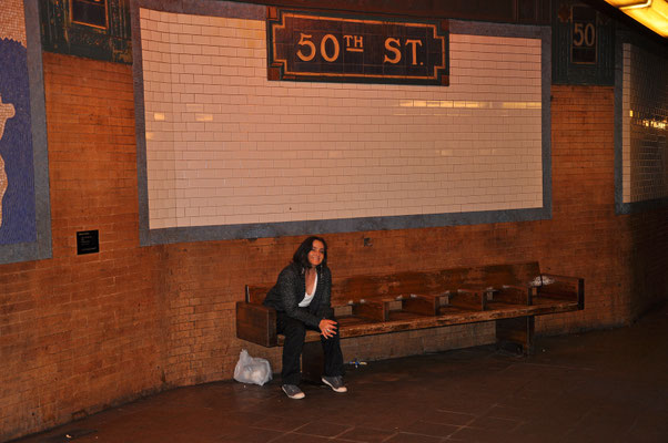 Subway Station - Warten auf den Zug zum Battery Park