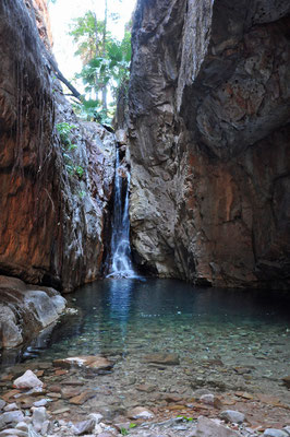 El Questro Gorge - Zuhinterst in der Schlucht ist ein Wasserfall