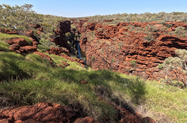Joffre Gorge, Karijini Nationalpark - Aussicht in die Schlucht