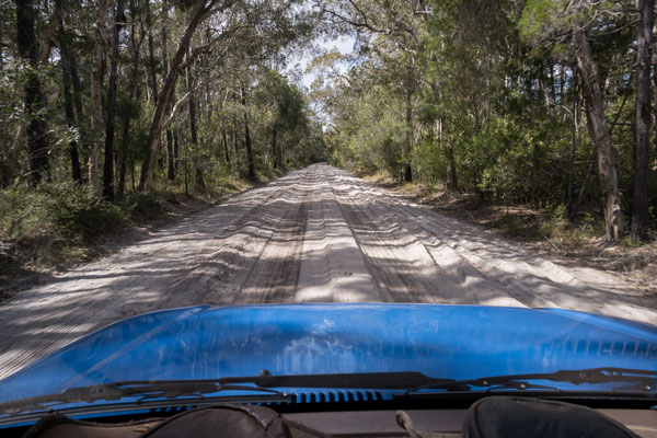 Fraser Island - erste Meter auf Sand