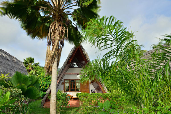 Unser Beach-Chalet in der 'La Digue Island Lodge'