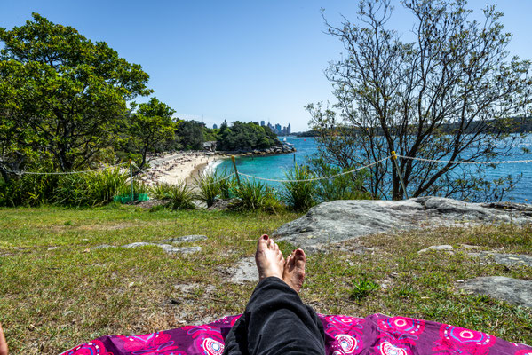 Hermitage Foreshore Walk - Aussicht auf Shark Beach (Nielsen Park)