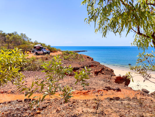 Pender Bay, Dampier Peninsula - der Campground 'Pender Bay Escape' - unser Stellplatz