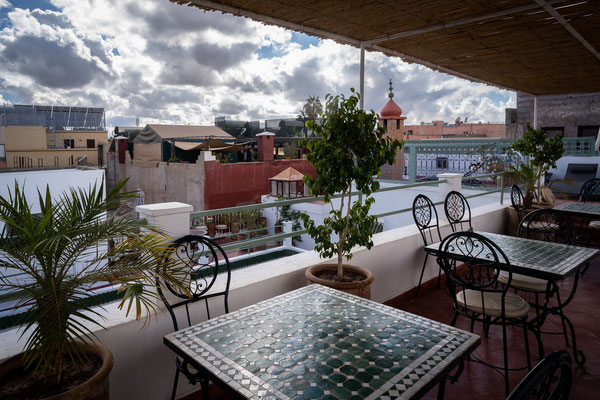 Marrakesch - Riad Trésor - Frühstück auf der Dachterrasse