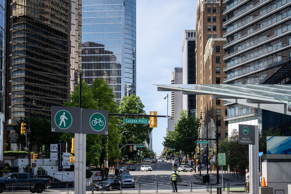 Sicht zur Burrard Street