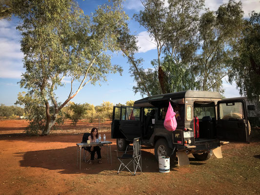 Auf dem Camping von Eulo