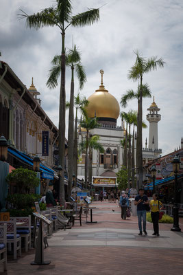 Kampong Glam - Arabisches Viertel - Bussorah Street mit Masjid Sultan Moschee