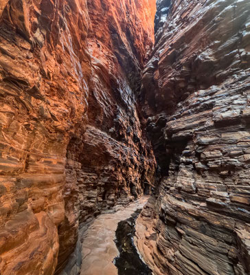 Weano Gorge, Karijini Nationalpark - letzter Teil vor dem Handrail Pool