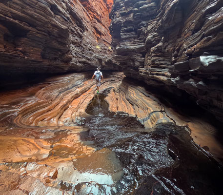 Hancock Gorge, Karijini Nationalpark - in der Schlucht