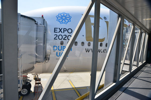 Boarding - A380 der Emirates