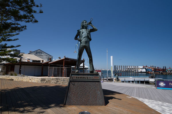Fremantle - Hafen - Bon Scott Statue
