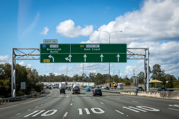 Auf dem Weg zur Gold Coast