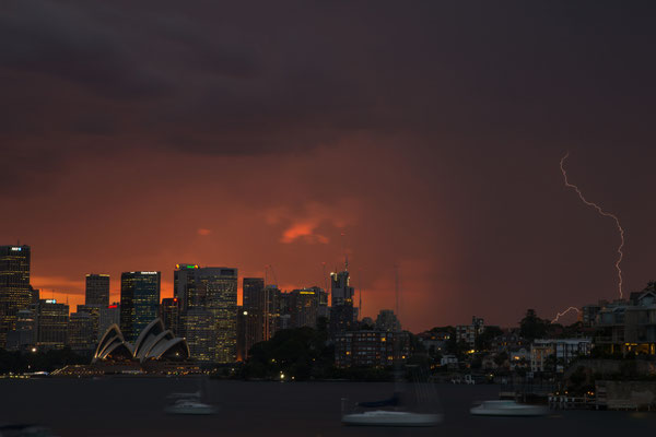Cremorne Point, Sydney - Gewitter über dem Sydney Harbour