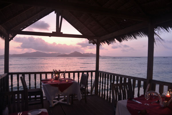 Restaurant der 'La Digue Island Lodge'
