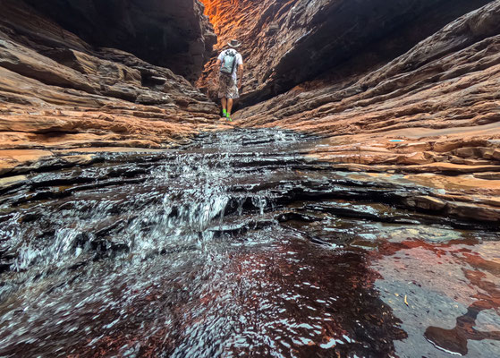 Hancock Gorge, Karijini Nationalpark - in der Schlucht