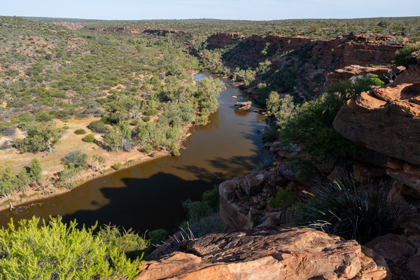 Kalbarri Nationalpark - Hawks Head Lookout - Aussicht auf den Murchison River