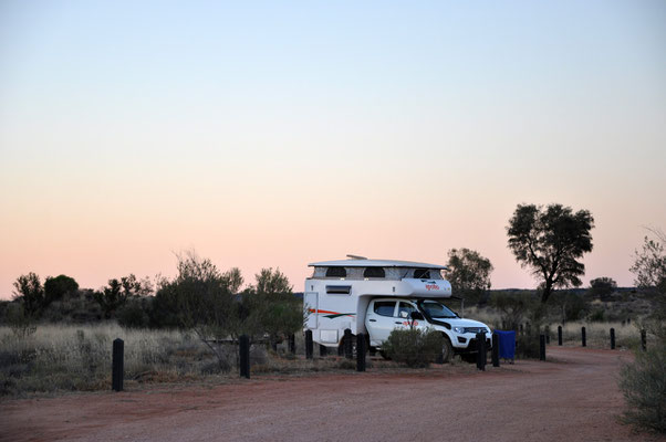 Bushcamp Rainbow Valley am Abend