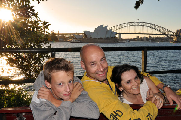 Opara und Harbour Bridge vom Botanischen Garten aus