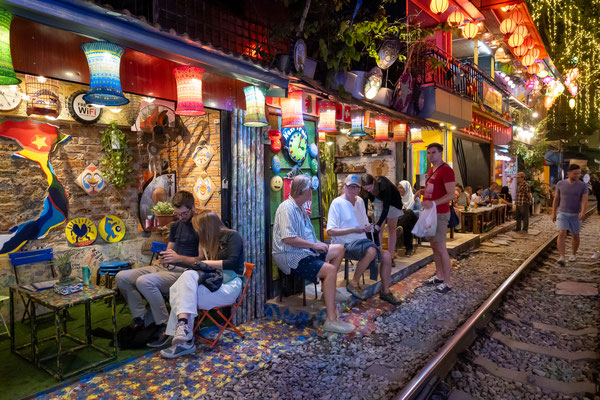 Hanoi - Train Street - 'Railway Café'