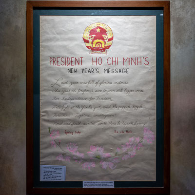 Hanoi - Hoa Lo Gefängnis - handgeschriebener Brief von Ho-Chi-Minh