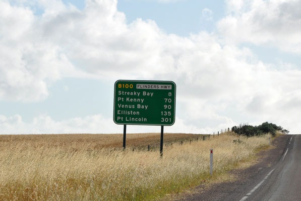 Landschaft Richtung Streaky Bay