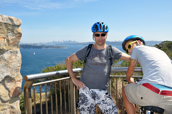 Mit dem Mietfahrrad unterwegs im Sydney Harbour National Park (bei Manly)