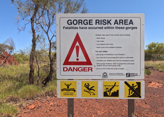 Hancock Gorge, Karijini Nationalpark - Gorge Risk, oje...
