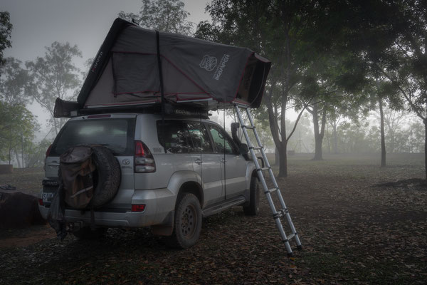 McArthur Camping in Borroloola - Tau am frühen Morgen