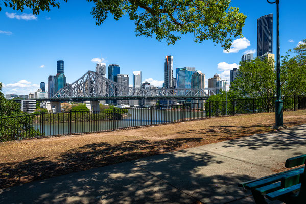 Aussicht von der Bowen Terrace aus zur City und zur Story Bridge