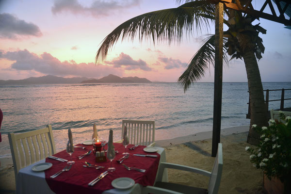 Abendessen am Strand