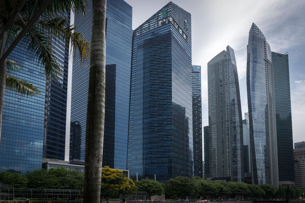 Bayfront - Sicht zur Skyline am Marina Blvd.