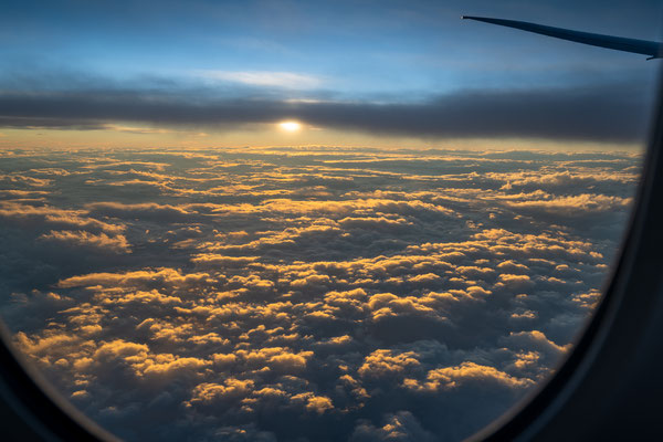 Flug Zürich - San Francisco / über den Wolken