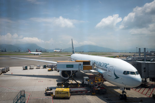 Hongkong Airport - warten auf den Anschlussflug nach Singapur