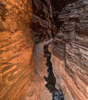 Weano Gorge, Karijini Nationalpark - letzter Teil der Schlucht