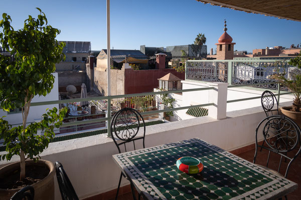 Marrakesch - Riad Trésor - Frühstück auf der Dachterrasse