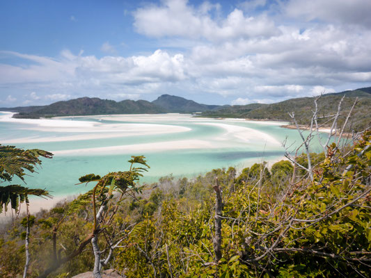 Hill Inlet - WHill Inlet, Whitsunday Island - Aussicht vom Lookouthitehaven Beach - Lookout