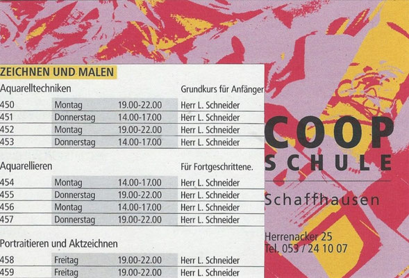 Aquarell-Kursleiter Coop Freizeitcenter SH