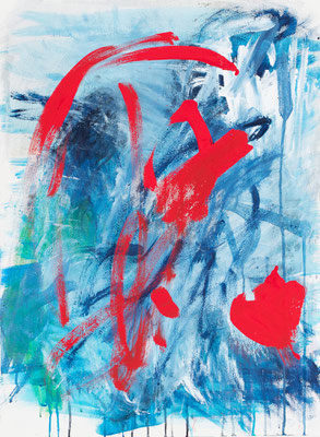 Zeichen, Serie II, 3, Pigmente, Acryl auf Papier, 100x70cm