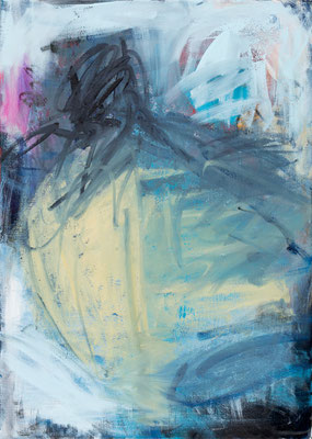 Ohne Titel (Umwandlung), 2024, Acryl auf Leinwnd, zweiteilig, je 70x50cm