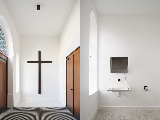 Weisser Terrazzoboden in einer Kirche2