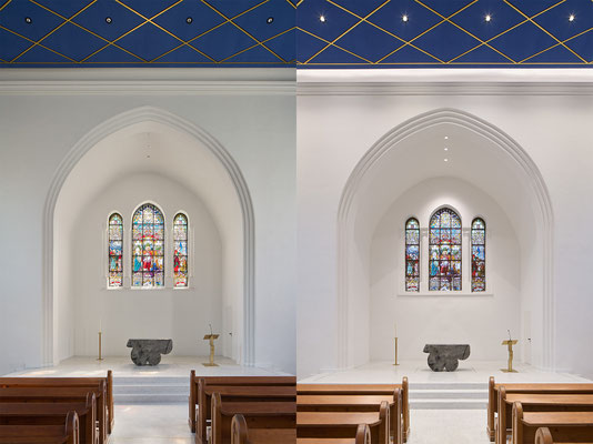 Weisser Terrazzoboden in einer Kirche9