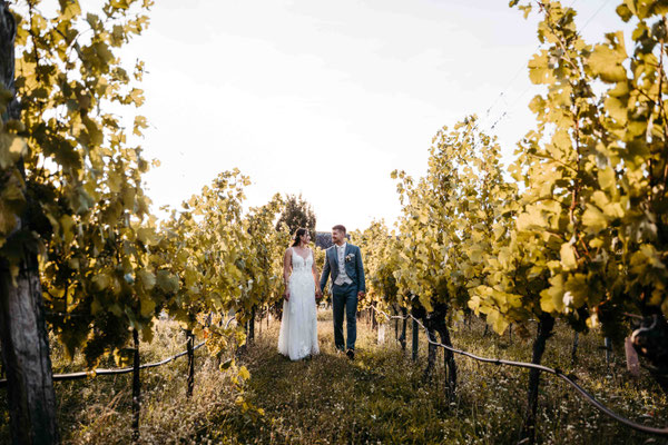 Brautpaarshooting zum Sonnenuntergang