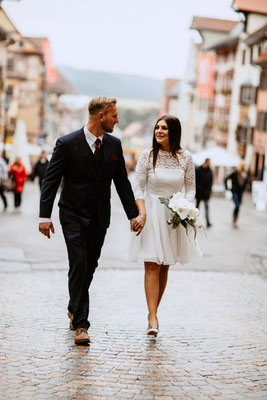 Brautpaarshooting mit purelovestories in Rottweil Innenstadt