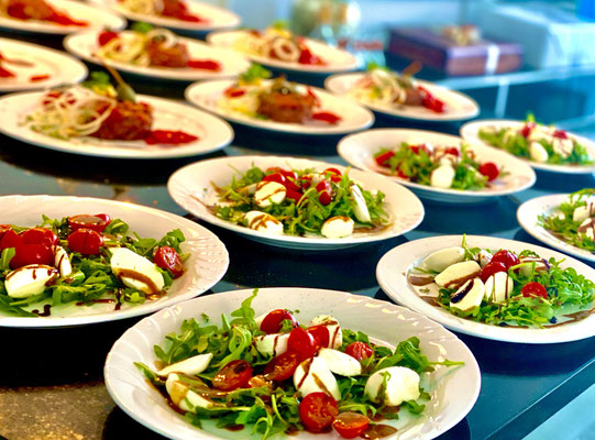 Büffel Mozzarella bei Firmenfeier