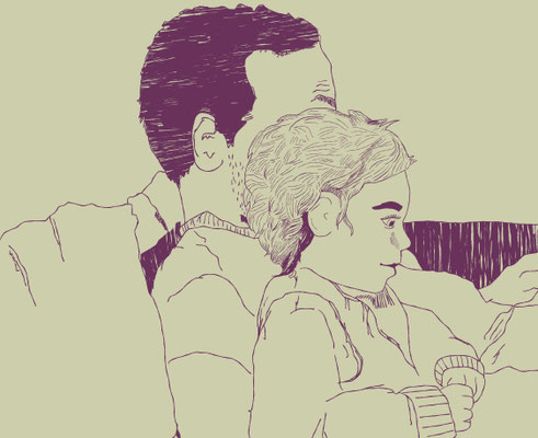 Illustration, Vater und Sohn, Grafikdesign München, Juliane Schlumberger