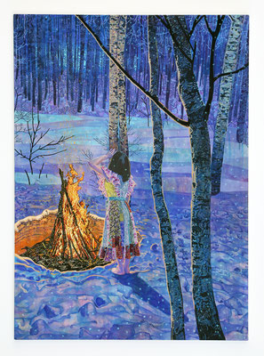  Endless Forest  Acrylic on raw canvas 125.0 x 90.0 cm  49.2 x 35.4 inch