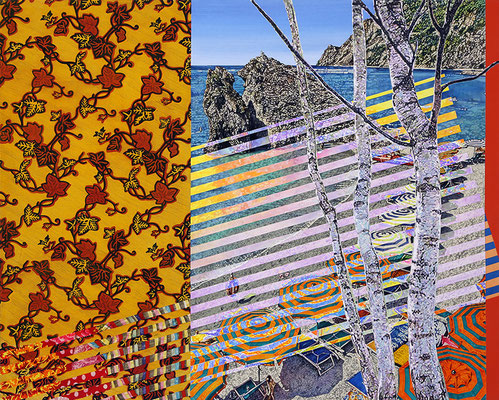 Piles of the Surface #2  121.9×152.4cm Acrylic on Cotton 2018