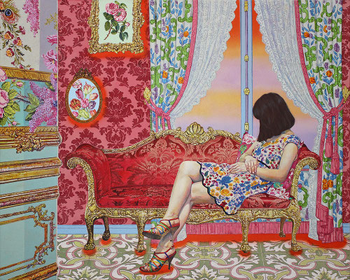 Rococo Room#2 Acrylic on Cotton 91.0×72.7/ 36×29 inch  2018